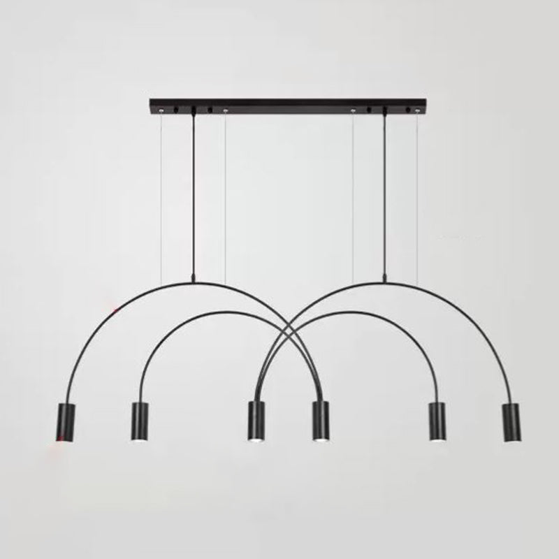 Moderner Stilzylinder hängende Anhänger Lichter Metall 6 Licht Anhänger Beleuchtungskarten