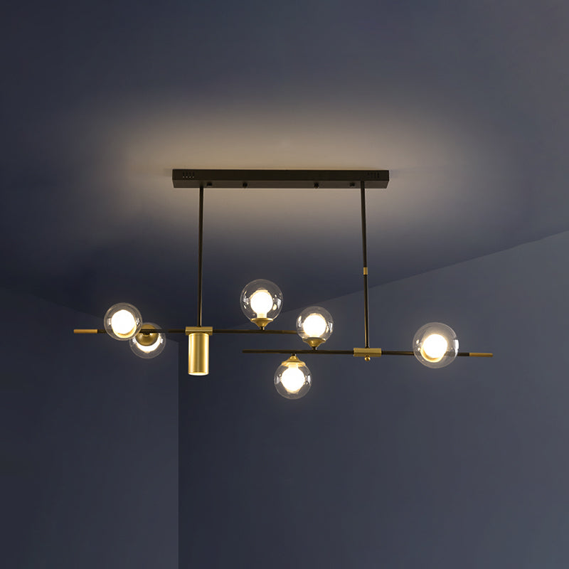 Moderner Stil sphärischer Anhänger Lichter Metall 7 hängende Anhängerleuchten