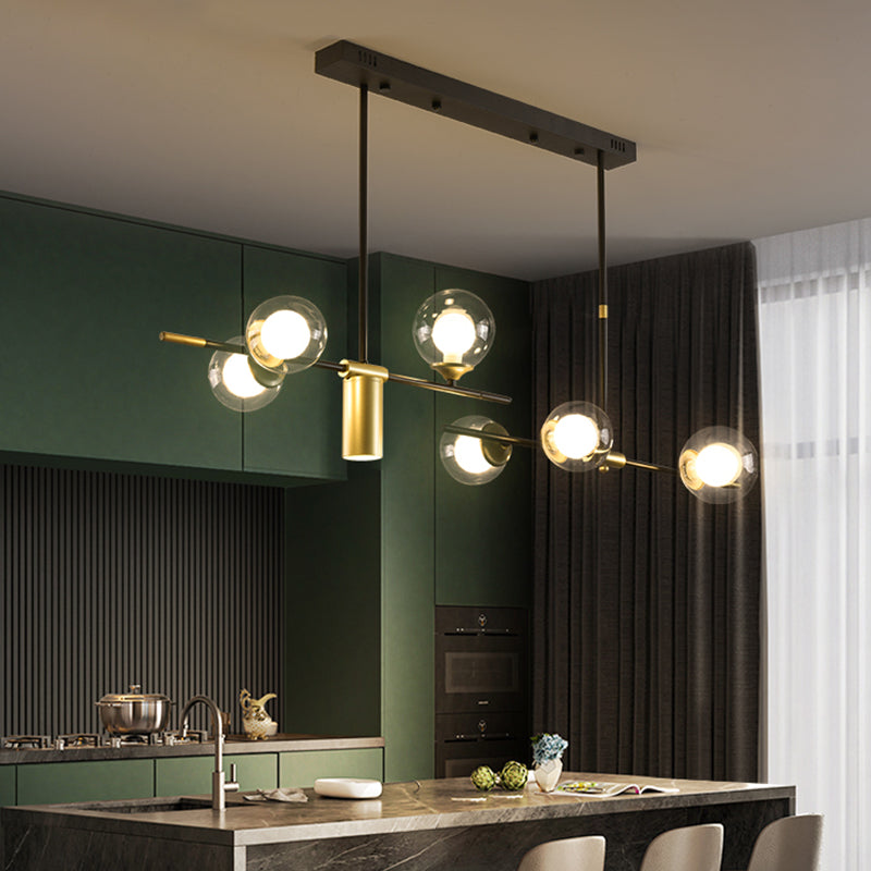 Moderner Stil sphärischer Anhänger Lichter Metall 7 hängende Anhängerleuchten