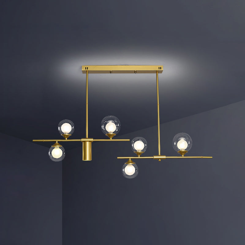 Moderner Stil sphärischer Anhänger Lichter Metall 7 hängende Anhängerleuchten