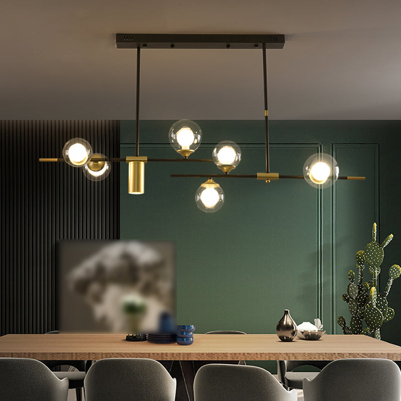 Moderner Stil sphärischer Anhänger Lichter Metall 7 hängende Anhängerleuchten