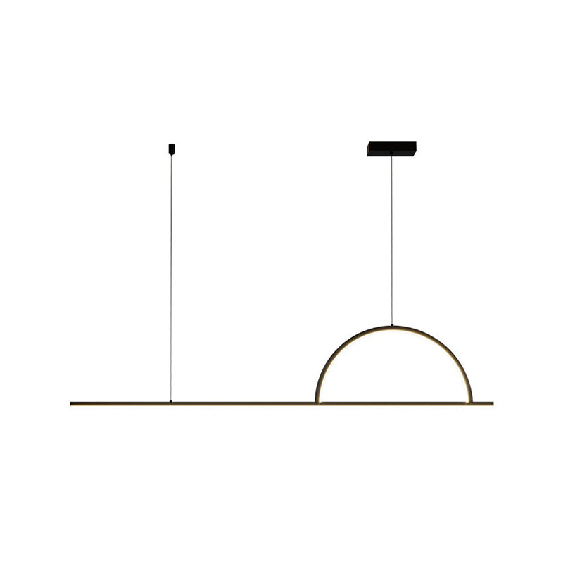 Ideas de iluminación de la isla de la isla de la isla de forma lineal de estilo contemporáneo de forma lineal