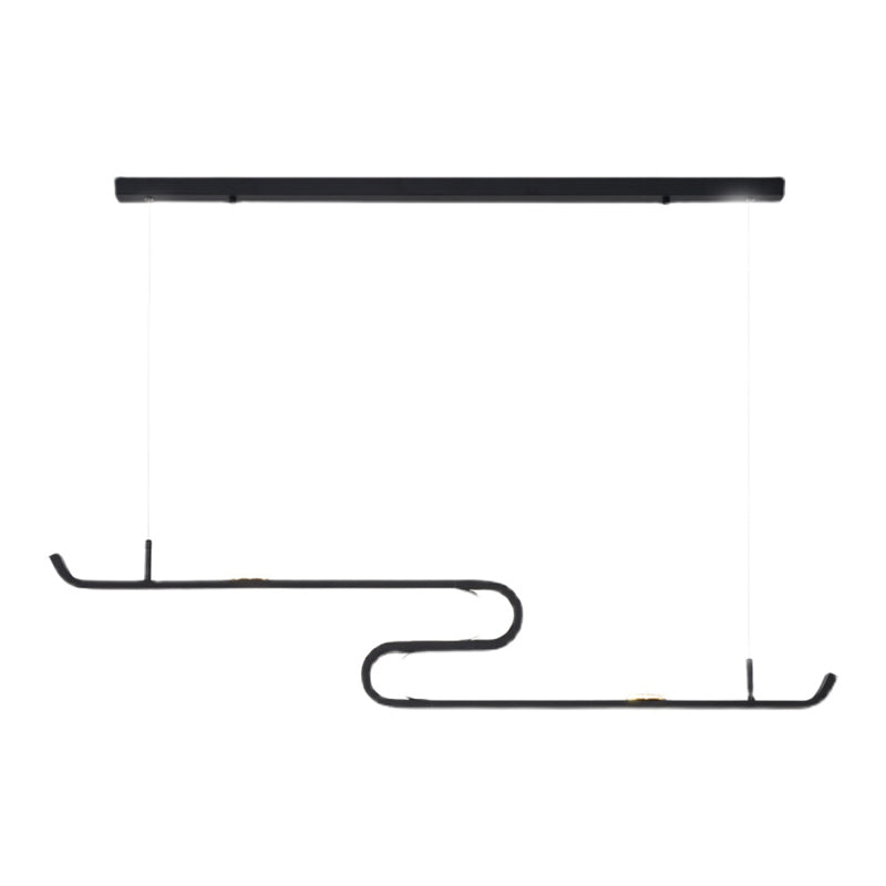 Linéaire forme d'îles lumières modernes metal 4 luminaires d'éclairage pendentif léger