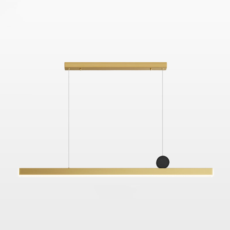 Zeitgenössischer Stil linearer Form Island Light Metal One Light Island Lighting