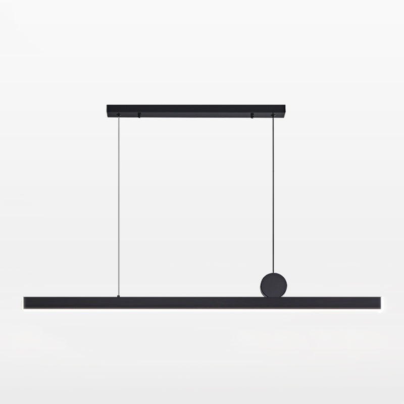 Zeitgenössischer Stil linearer Form Island Light Metal One Light Island Lighting