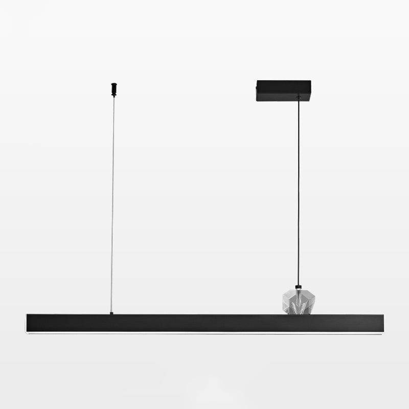 Zeitgenössischer Stil linearer Form Island Light Metal 1 Light Island Lighting