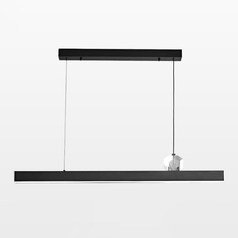 Zeitgenössischer Stil linearer Form Island Light Metal 1 Light Island Lighting
