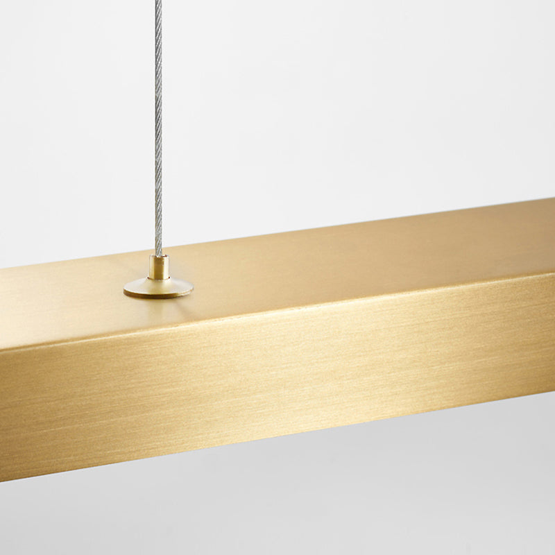 Zeitgenössischer Stil linearer Form Island Light Metal 1 Light Island Lighting