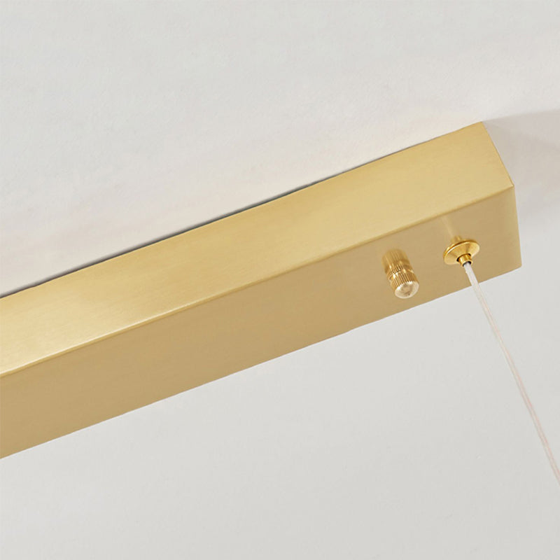 Zeitgenössischer Stil linearer Form Island Light Metal 1 Light Island Lighting