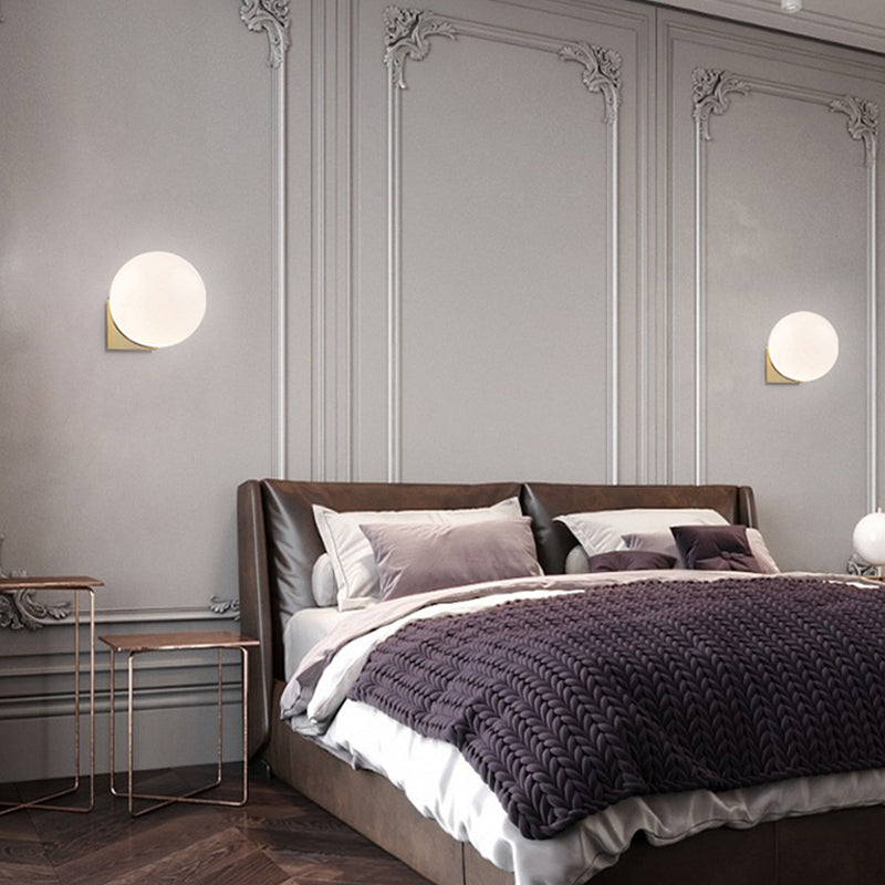 Glass Orb Wall Sconces Modern Style Multi Lights Wall Mounted Lamps