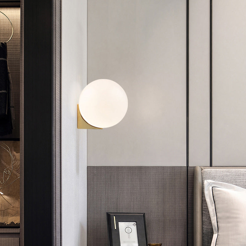 Glass Orb Wall Sconces Modern Style Multi Lights Wall Mounted Lamps