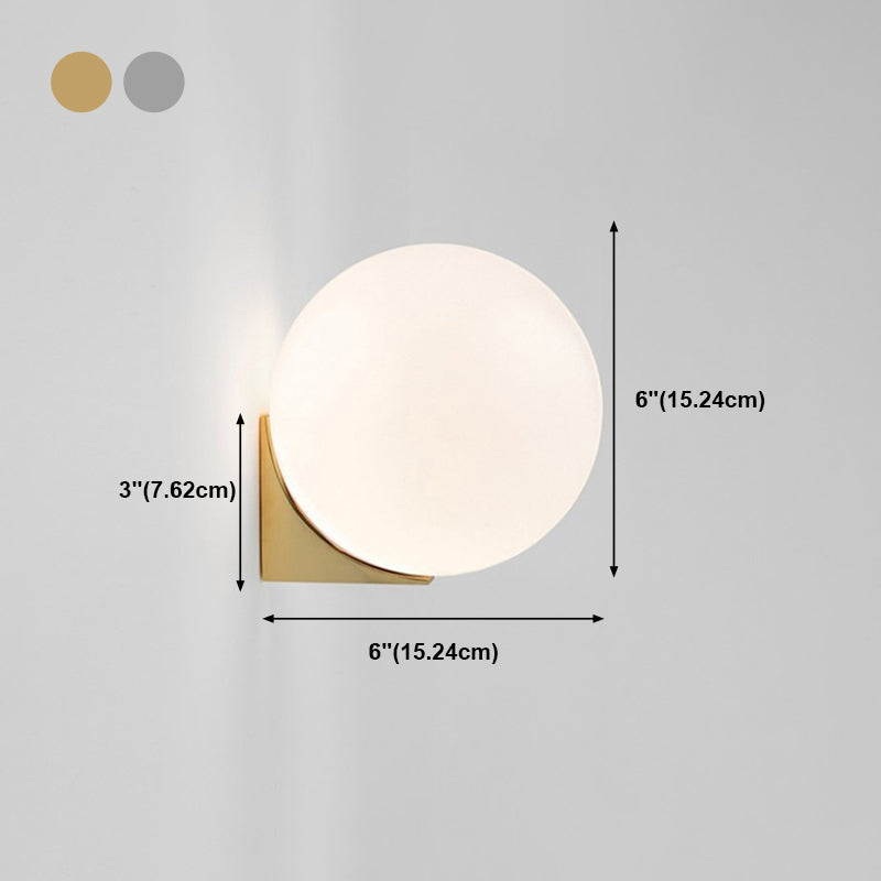 Glass Orb Wall Sconces Modern Style Multi Lights Wall Mounted Lamps