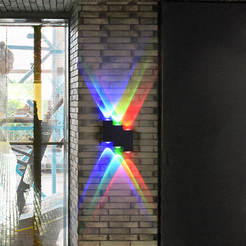 Multi Lights Geometric Wall Lights Modern Style Metal Wall Washer Sconce