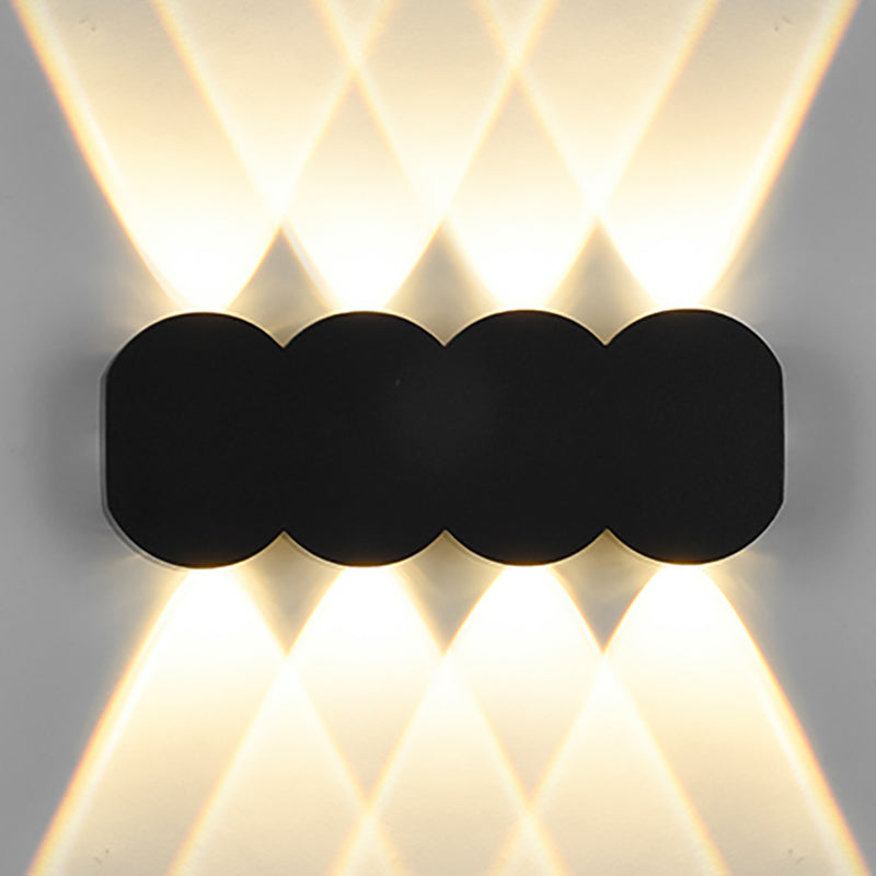 Multi Lights Geometric Wall Lights Modern Style Metal Wall Washer Sconce