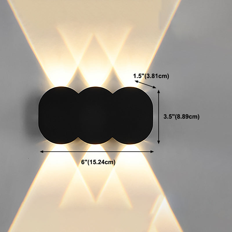 Multi Lights Geometric Wall Lights Modern Style Metal Wall Washer Sconce