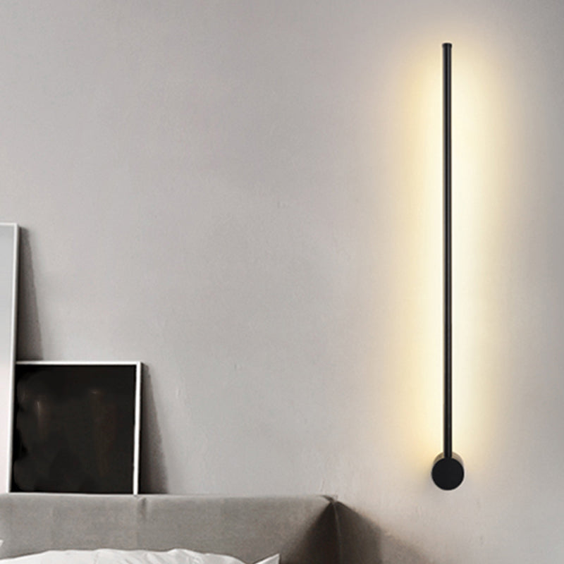 Minimalist Metal Wall Light Straight Shape LED Wall Sconce for Bedroom