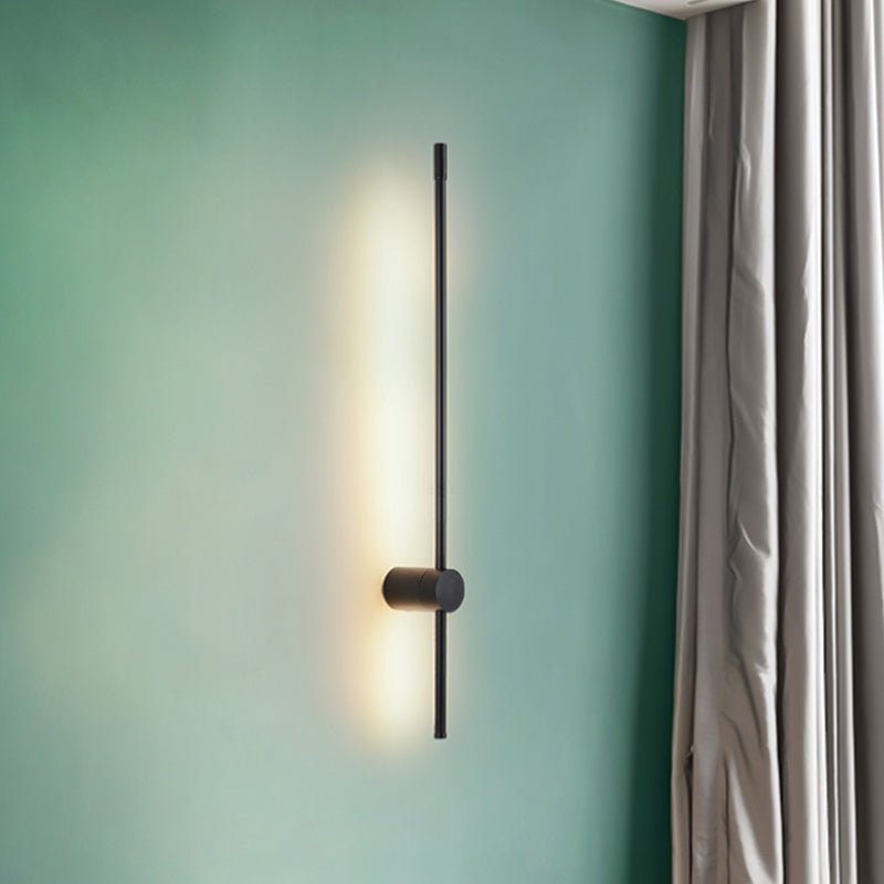 Minimalist Metal Wall Light Straight Shape LED Wall Sconce for Bedroom
