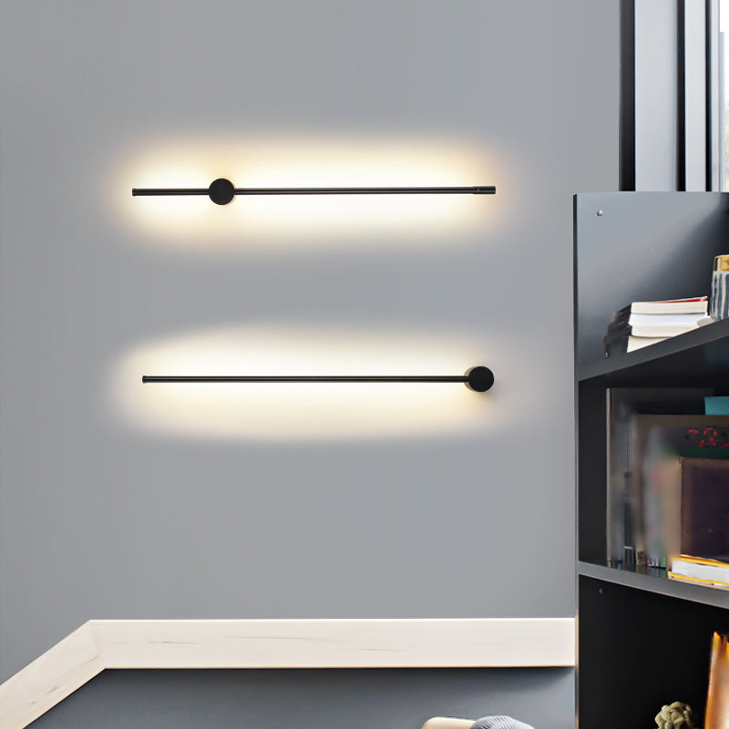 Minimalist Metal Wall Light Straight Shape LED Wall Sconce for Bedroom