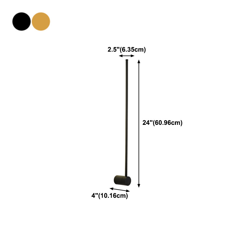 Minimalist Metal Wall Light Straight Shape LED Wall Sconce for Bedroom