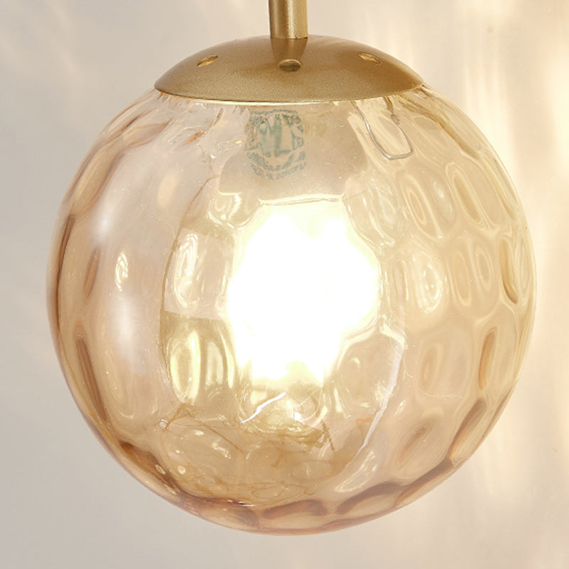 Modern Style Spherical Shape Wall Sconce Glass 1 Light Sconce Lighting for Bedroom