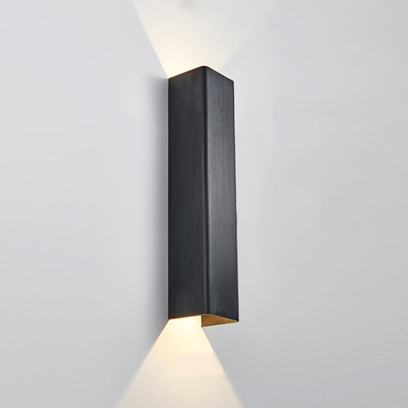 Modern Style Strip Shape Wall Sconce Metal 2 Light Sconce Lighting for Living Room