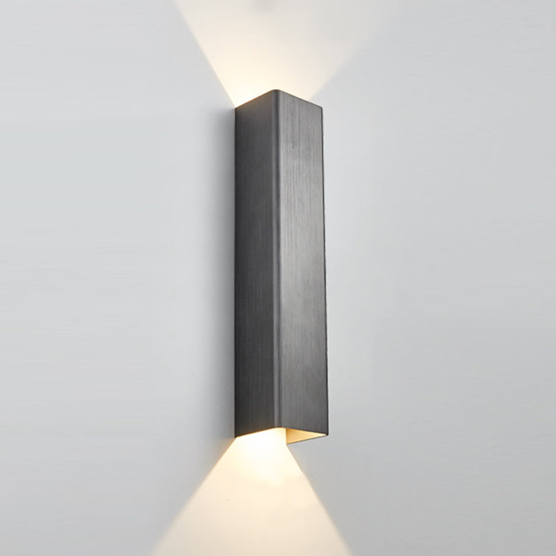 Modern Style Strip Shape Wall Sconce Metal 2 Light Sconce Lighting for Living Room