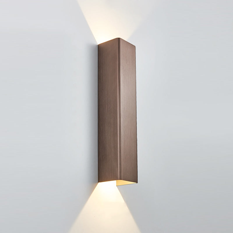 Modern Style Strip Shape Wall Sconce Metal 2 Light Sconce Lighting for Living Room