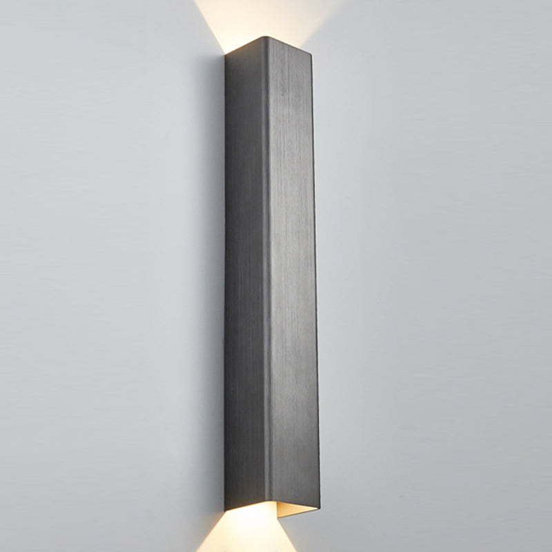 Modern Style Strip Shape Wall Sconce Metal 2 Light Sconce Lighting for Living Room
