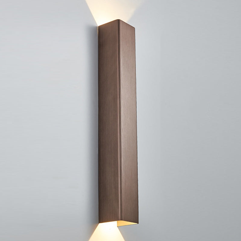 Modern Style Strip Shape Wall Sconce Metal 2 Light Sconce Lighting for Living Room