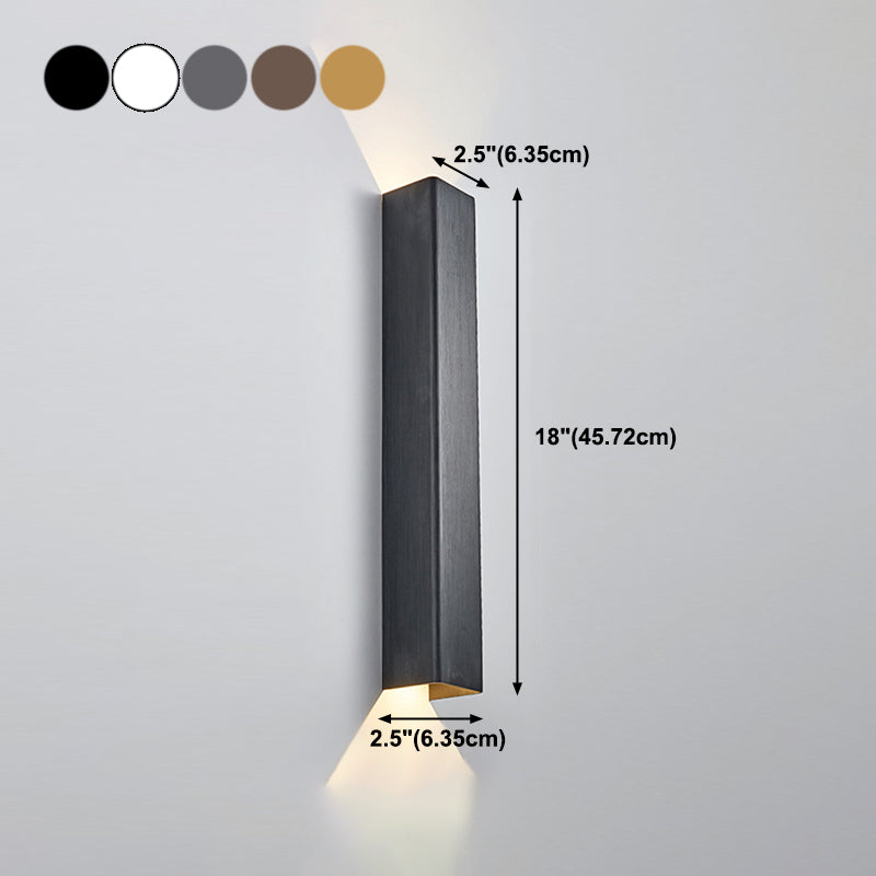 Modern Style Strip Shape Wall Sconce Metal 2 Light Sconce Lighting for Living Room