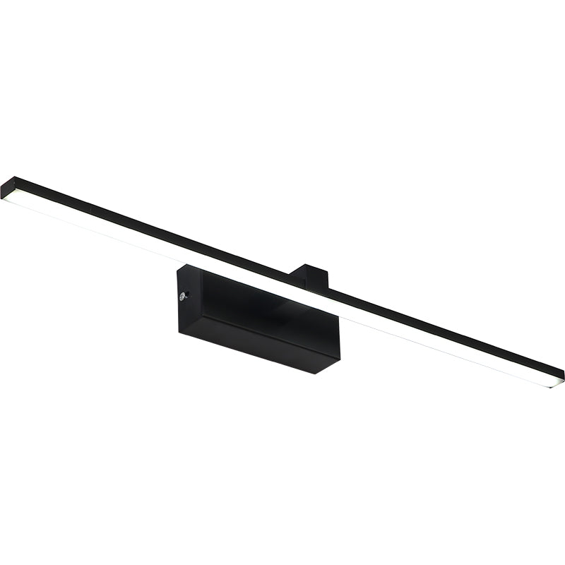Luz de pared de metal de forma lineal Luz de montaje de pared de espejo de luz simple estilo moderno