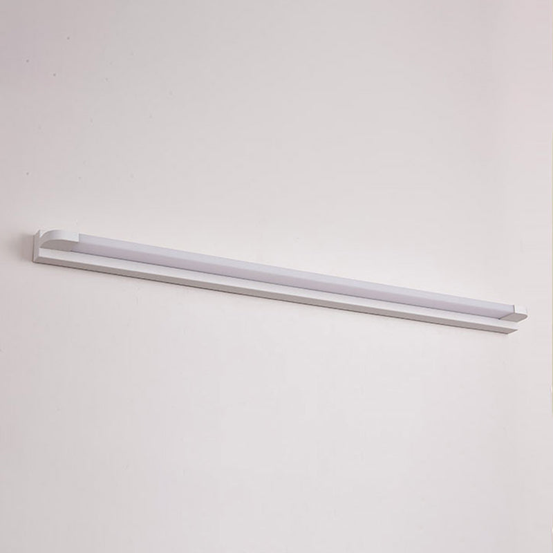 Metal Linear Shade Wall Sconce Modern Style 1-Light Mirror Wall Mount Light Fixture