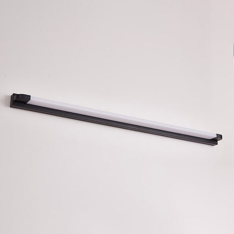 Metal Linear Shade Wall Sconce Modern Style 1-Light Mirror Wall Mount Light Fixture