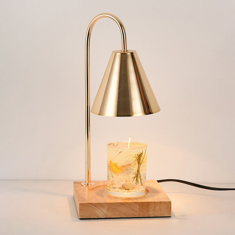 Lampe de table en métal géométrique moderne 1 luminaire de table d'éclairage (décoration non incluse)