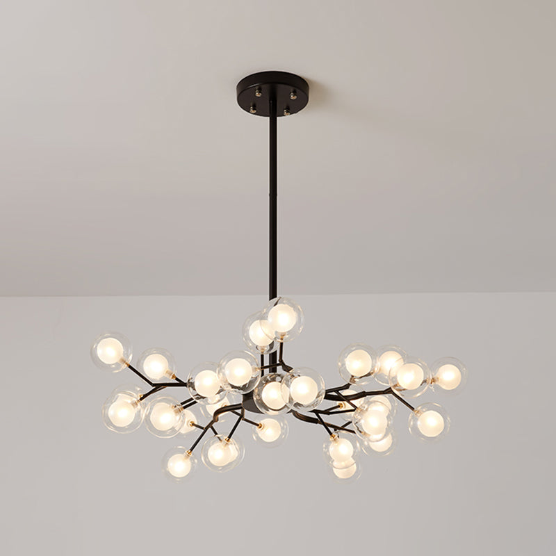 Multi Head Chandelier Light Fixtures Restaurant Glass Hanging Chandelier