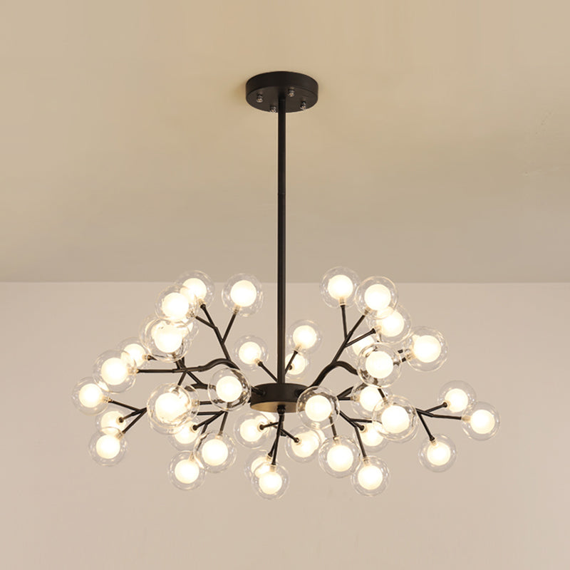 Multi Head Chandelier Light Fixtures Restaurant Glass Hanging Chandelier