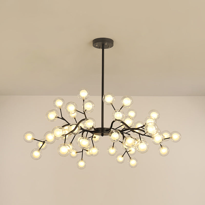 Multi Head Chandelier Light Fixtures Restaurant Glass Hanging Chandelier