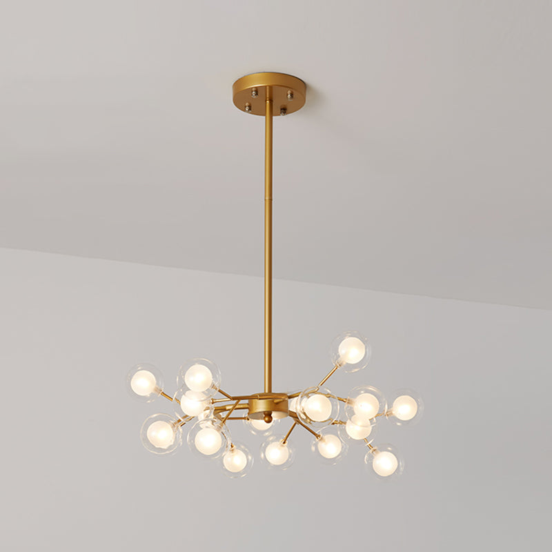 Multi Head Chandelier Light Fixtures Restaurant Glass Hanging Chandelier