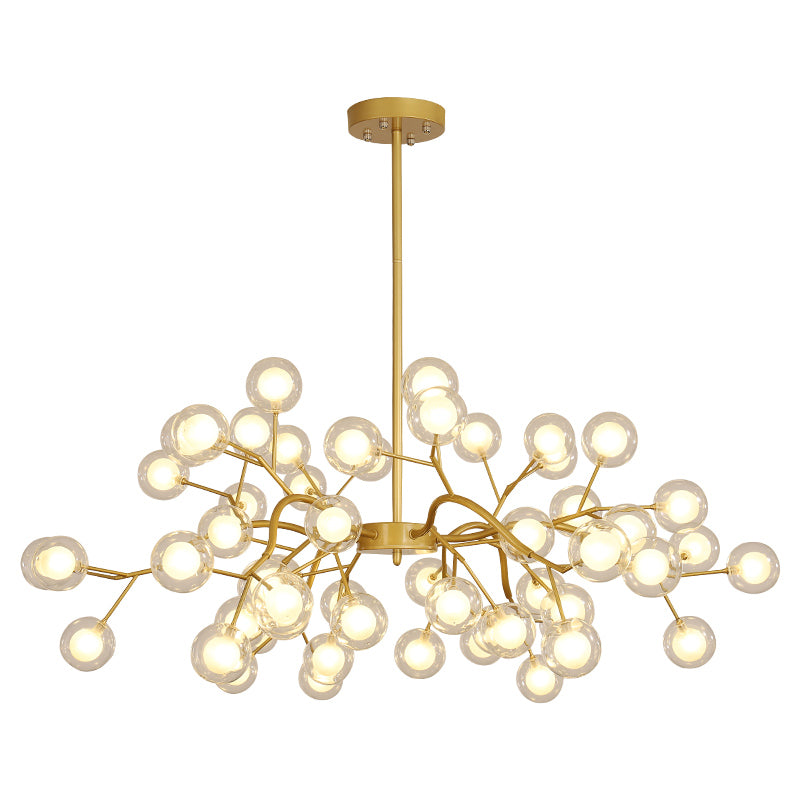 Multi Head Chandelier Light Fixtures Restaurant Glass Hanging Chandelier