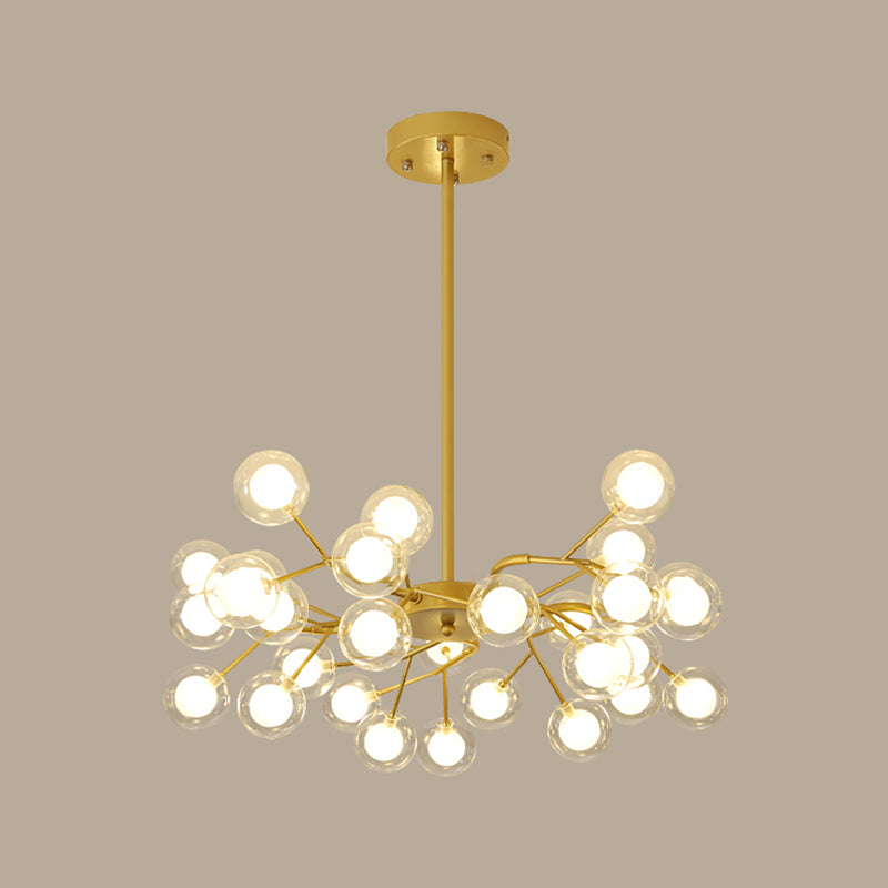 Multi Head Chandelier Light Fixtures Restaurant Glass Hanging Chandelier
