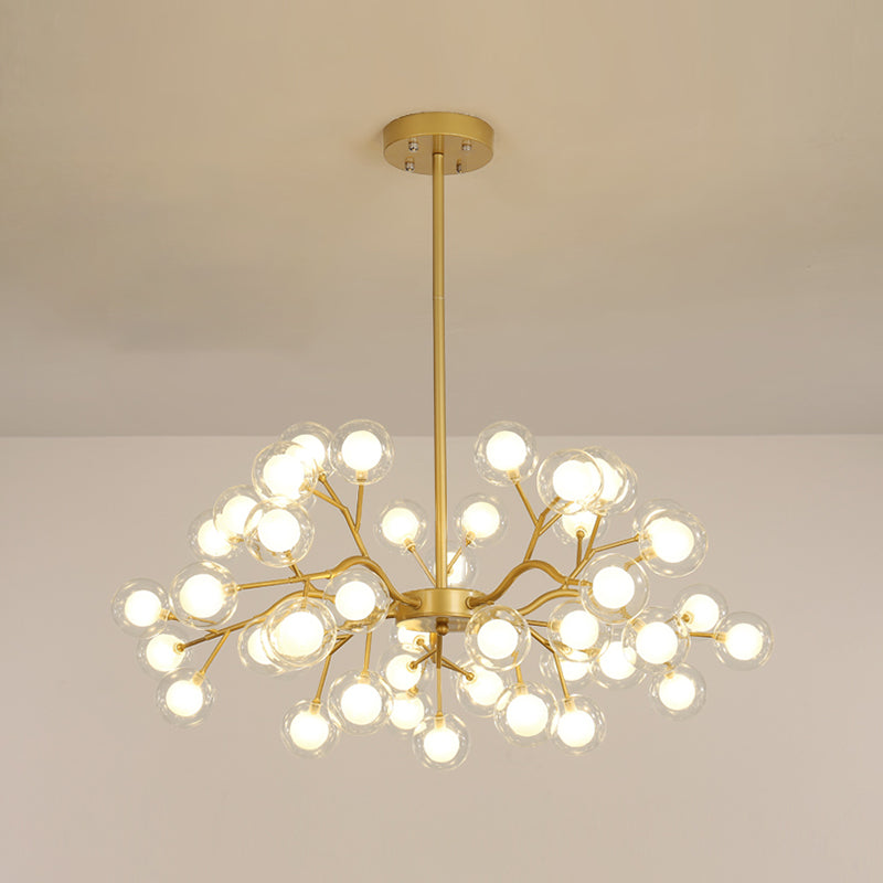 Multi Head Chandelier Light Fixtures Restaurant Glass Hanging Chandelier