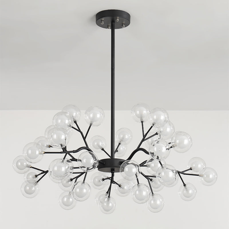 Multi Head Chandelier Light Fixtures Restaurant Glass Hanging Chandelier