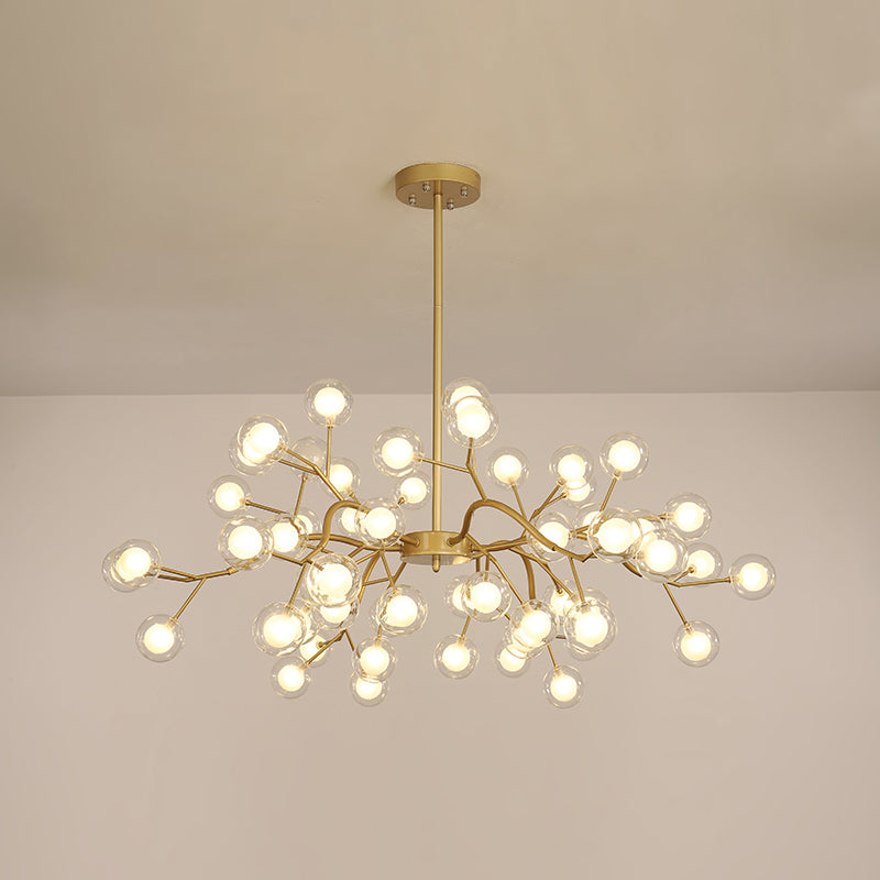 Multi Head Chandelier Light Fixtures Restaurant Glass Hanging Chandelier