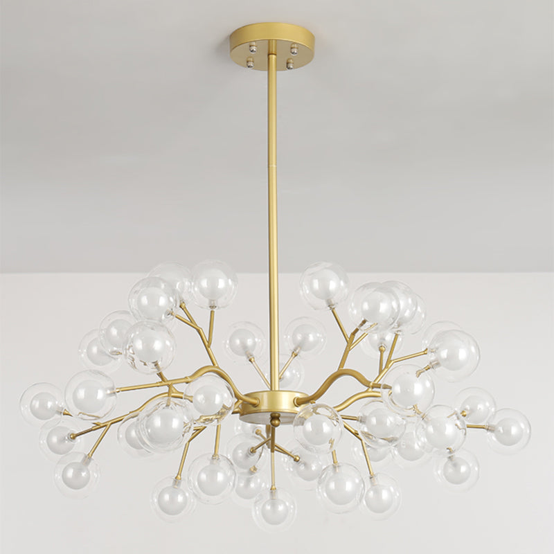 Multi Head Chandelier Light Fixtures Restaurant Glass Hanging Chandelier