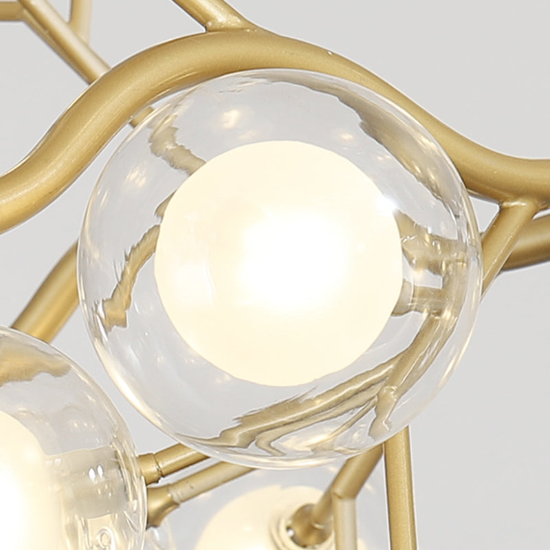 Multi Head Chandelier Light Fixtures Restaurant Glass Hanging Chandelier