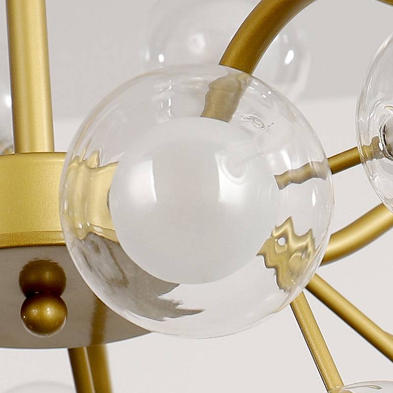Multi Head Chandelier Light Fixtures Restaurant Glass Hanging Chandelier