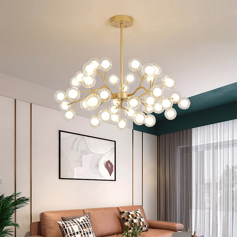 Multi Head Chandelier Light Fixtures Restaurant Glass Hanging Chandelier