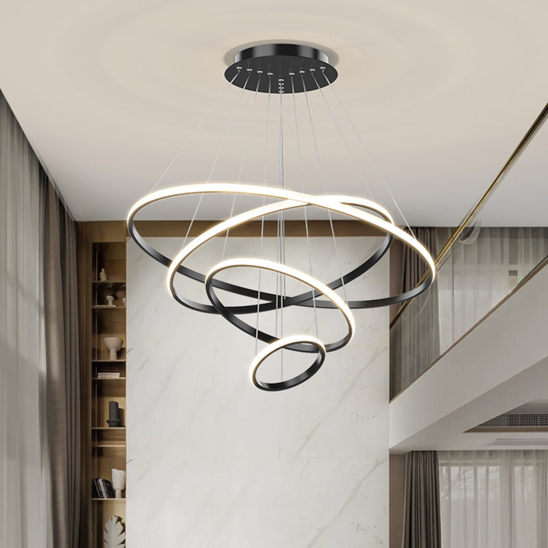 Simple Multi Tier Circular Chandelier Light Fixtures Sitting Room Hanging Chandelier