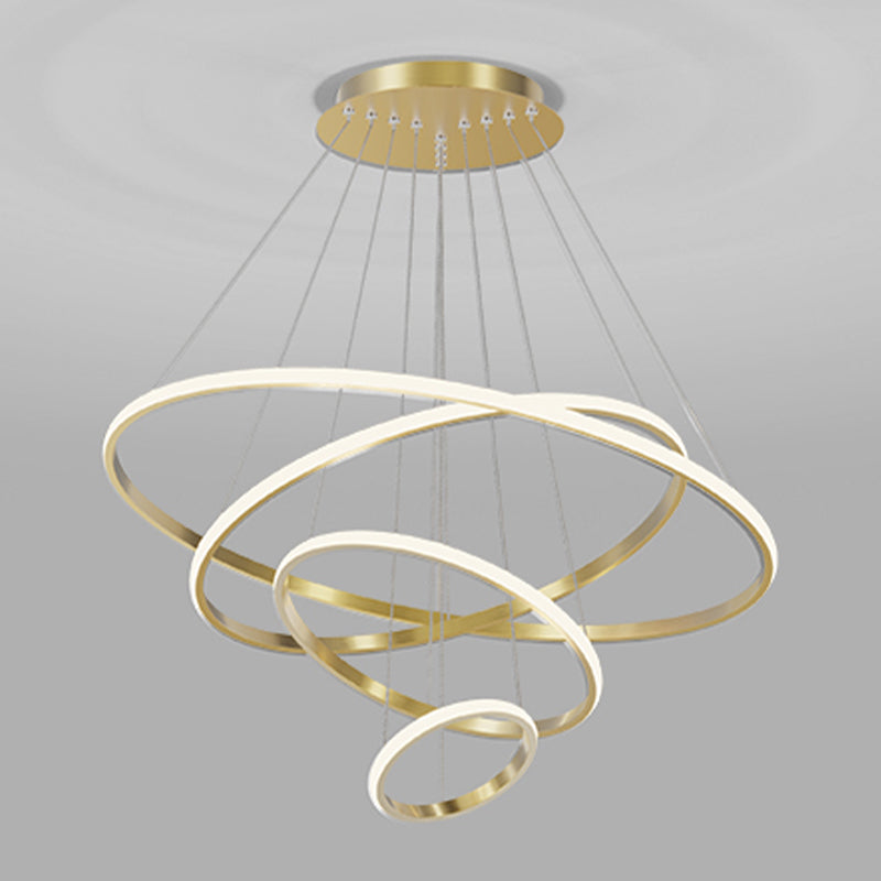 Simple Multi Tier Circular Chandelier Light Fixtures Sitting Room Hanging Chandelier
