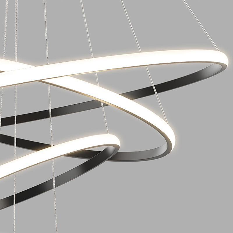 Simple Multi Tier Circular Chandelier Light Fixtures Sitting Room Hanging Chandelier